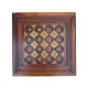 Wooden Brass Art Central Table Square