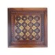 Wooden Brass Art Central Table Square Wooden Brass Art Central Table Square