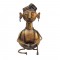 Sitting Tribal Musician Figurine- Metal