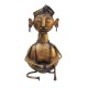 Sitting Tribal Musician Figurine- Metal Sitting Tribal Musician Figurine- Metal