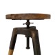 Tripod Stool with Handbeaten Iron Elements Tripod Stool with Handbeaten Iron Elements
