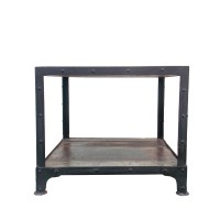 Reclaimed Wood Table Iron Frame Square