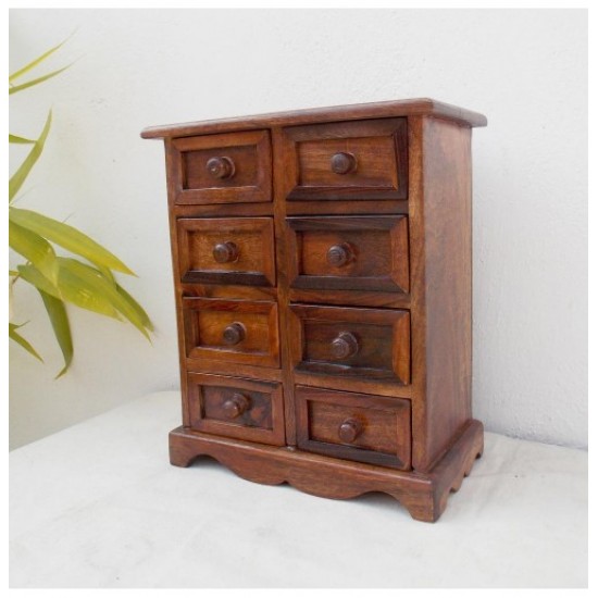Wooden Mini Chest 8 Drawers 