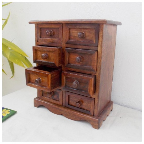 Wooden Mini Chest 8 Drawers 