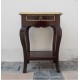 Side Table in Wood decorated with Brass Artwork Side Table in Wood decorated with Brass Artwork