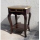 Side Table in Wood decorated with Brass Artwork Side Table in Wood decorated with Brass Artwork
