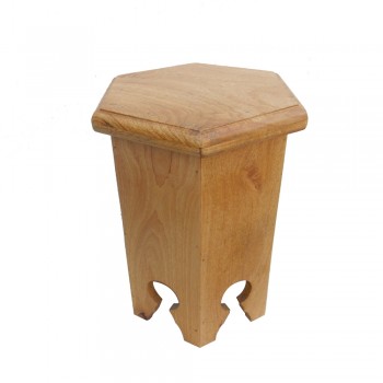 Polished Hexagonal End Table