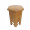 Polished Hexagonal End Table
