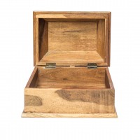 Wooden Mini Pitara Box with Golden Shade