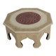 Octagonal Painted Wooden Chowki - Small 14 x 14 Inches Octagonal Painted Wooden Chowki - Small 14 x 14 Inches
