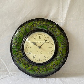 Glass Mosaic Green Time Panel