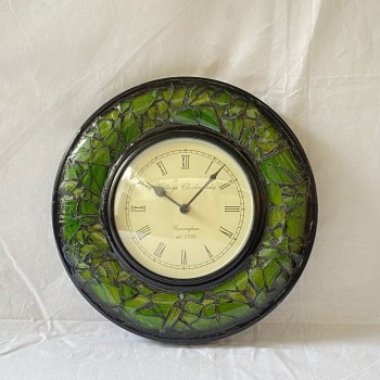 Glass Mosaic Green Time Panel