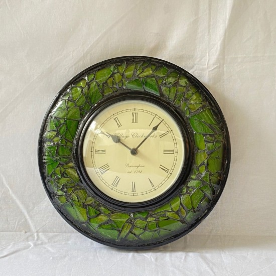 Glass Mosaic Green Time Panel