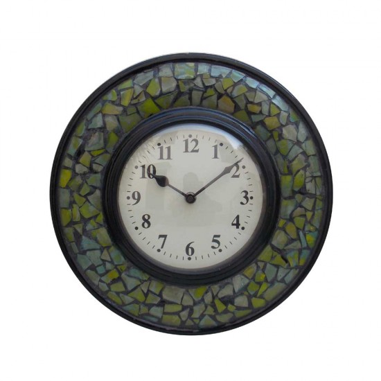 Glass Mosaic Green Time Panel