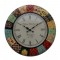 Block Print Inspired Wall Clock 18 Inch