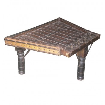 Three Legged Table Made Out of Reclaimed Cart