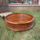 Hand Carved Low Cofee Table Brown Polished