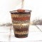 Wooden Bucket Planter With Brass Art Small, Bottle Chiller