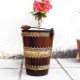Wooden Bucket With Brass Art, bottle chiller- Set Of Three