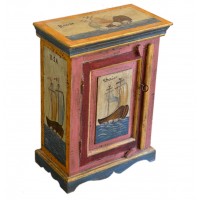 Distress Painted Marine Cabinet 