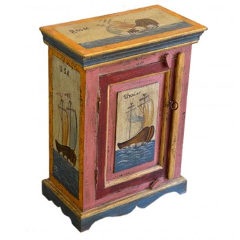 Distress Painted Marine Cabinet 