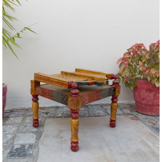 Handpainted Low Wooden Chair Handpainted Low Wooden Chair