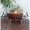 Two Elephant Tealight Holder- Wooden Body, Metal Heads