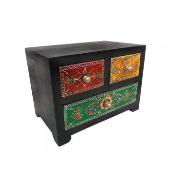 Hand Painted 3 Drawers Mini Chest