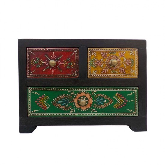 Hand Painted 3 Drawers Mini Chest
