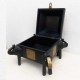 Four Elephants Square Pyramid Top Wooden Jewellery box - Embossed Brass Artwork Four Elephants Square Pyramid Top Wooden Jewellery box - Embossed Brass Artwork