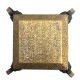 Four Elephants Square Pyramid Top Wooden Jewellery box - Embossed Brass Artwork