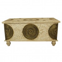 Distressed White Pitara Treasure Box 