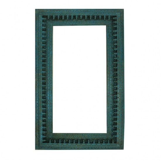 Antique Finished Rustic Turquoise Blue Mirror
