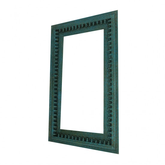 Antique Finished Rustic Turquoise Blue Mirror Antique Finished Rustic Turquoise Blue Mirror