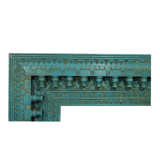 Antique Finished Rustic Turquoise Blue Mirror Antique Finished Rustic Turquoise Blue Mirror