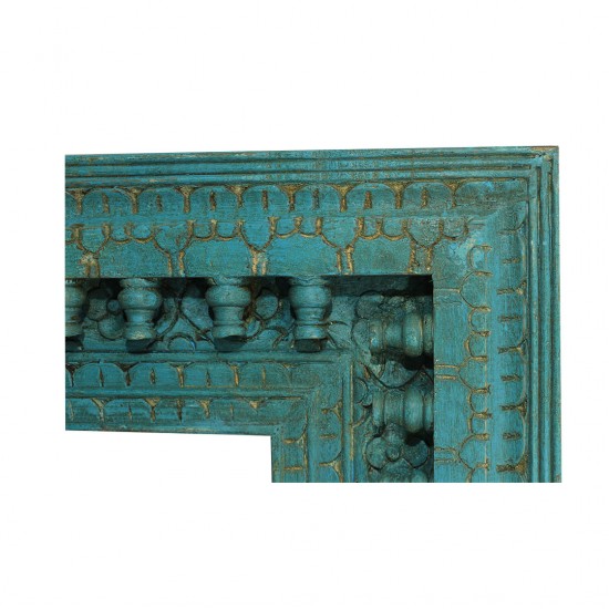 Antique Finished Rustic Turquoise Blue Mirror Antique Finished Rustic Turquoise Blue Mirror