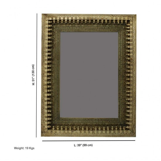 Antique Finished Ivory White and Fountain Grey Dual Tone Distressed Mirror Antique Finished Ivory White and Fountain Grey Dual Tone Distressed Mirror