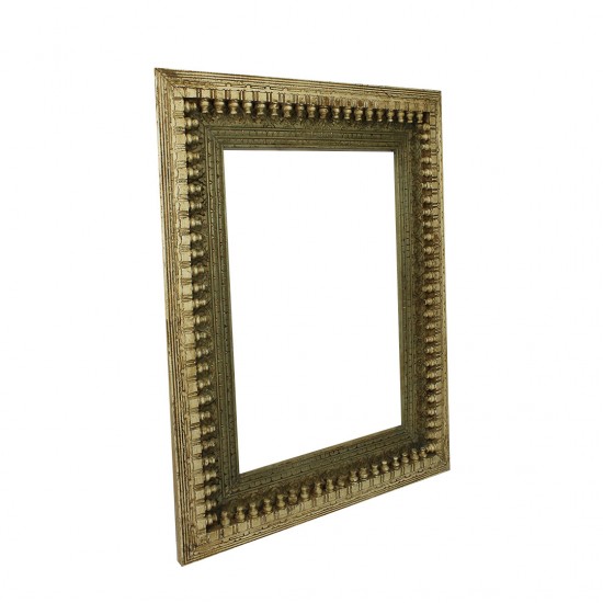 Antique Finished Ivory White and Fountain Grey Dual Tone Distressed Mirror Antique Finished Ivory White and Fountain Grey Dual Tone Distressed Mirror