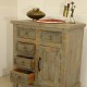 Distressed Grey Drawer Cabinet