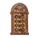 Wooden Window Shaped Wall Piece With Embossed Brass Art 11 x ht. 19 inches Wooden Window Shaped Wall Piece With Embossed Brass Art 11 x ht. 19 inches