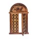 Wooden Window Shaped Wall Piece with Embossed Brass Art 18 x ht. 27.5 inches