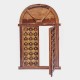 Wooden Window Shaped Wall Piece with Embossed Brass Art 23 x ht. 35.5 inches