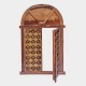 Wooden Window Shaped Wall Piece with Embossed Brass Art 23 x ht. 35.5 inches Wooden Window Shaped Wall Piece with Embossed Brass Art 23 x ht. 35.5 inches