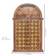 Wooden Window Shaped Wall Piece with Embossed Brass Art 23 x ht. 35.5 inches