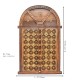 Wooden Window Shaped Wall Piece with Embossed Brass Art 23 x ht. 35.5 inches Wooden Window Shaped Wall Piece with Embossed Brass Art 23 x ht. 35.5 inches