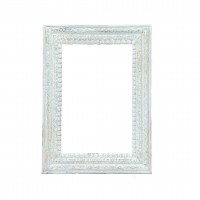 Distressed White - Craved Wooden Frame