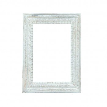 Distressed White - Craved Wooden Frame