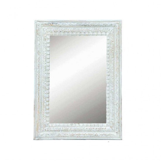 Distressed White - Craved Wooden Frame