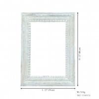 Distressed White - Craved Wooden Frame