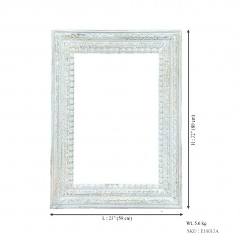 Distressed White - Craved Wooden Frame